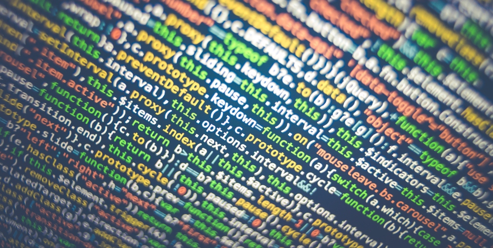 code on a screen